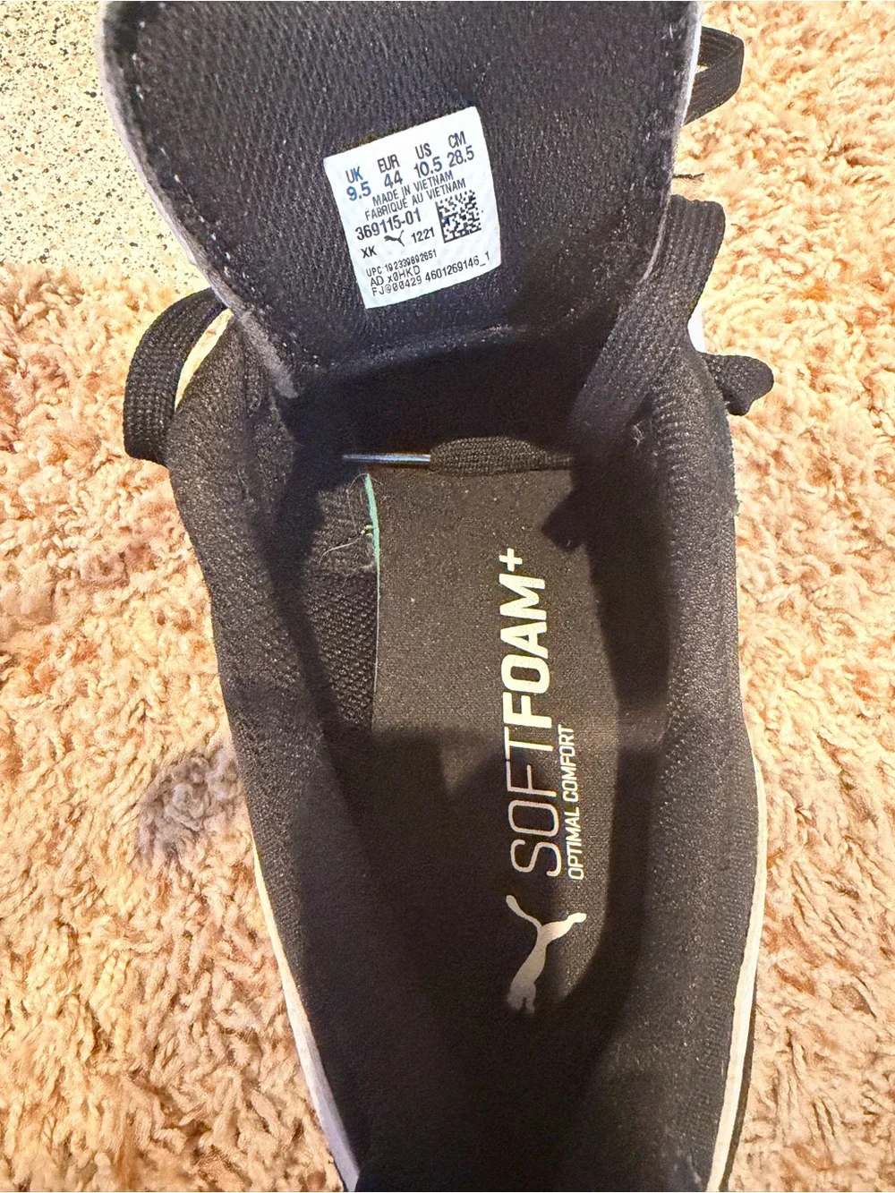 Puma Black and White Casual Athletic Sneakers